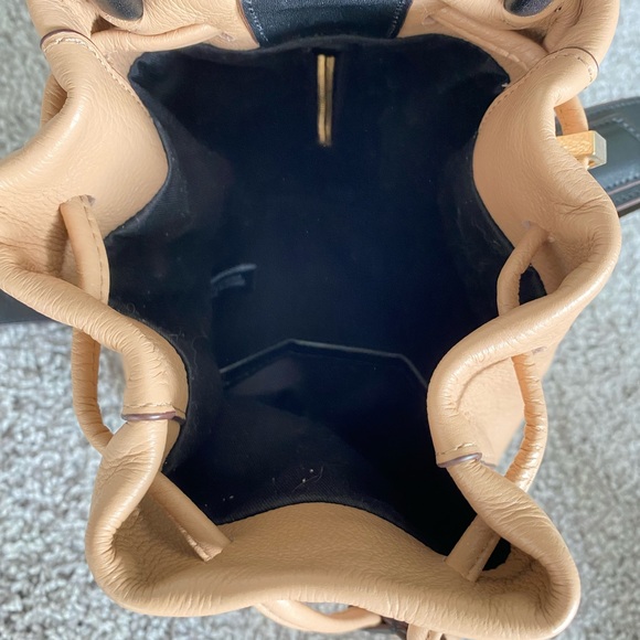 DKNY Leather Small Convertible Sling Bucket Bag - Picture 7 of 8